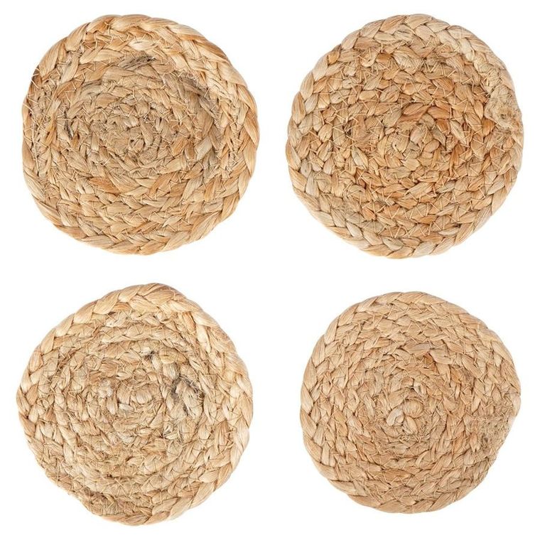 Home Styling Collection, podstawki pod kubek, naturalne, 10 cm, 4 szt.