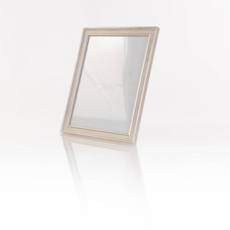 Home Styling Collection, ramka na zdjęcie, imitacja bielonego drewna, 24-29 cm