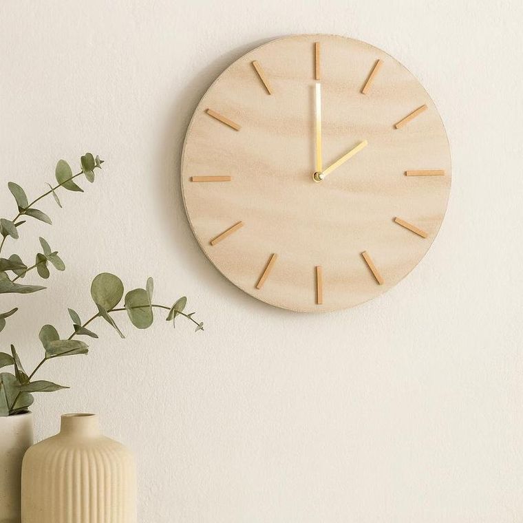 Home Styling Collection, Sum, minimalistyczny zegar ścienny, marmur, 30 cm