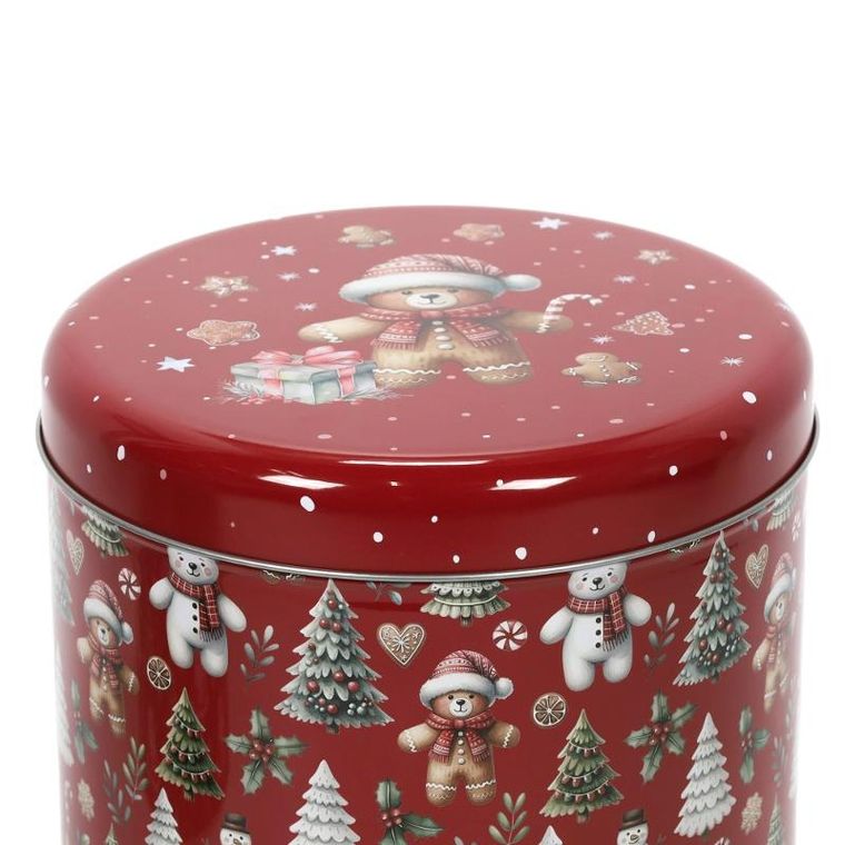 Home Styling Collection, świąteczny zestaw metalowych pojemników w różnych rozmiarach, 2 szt.