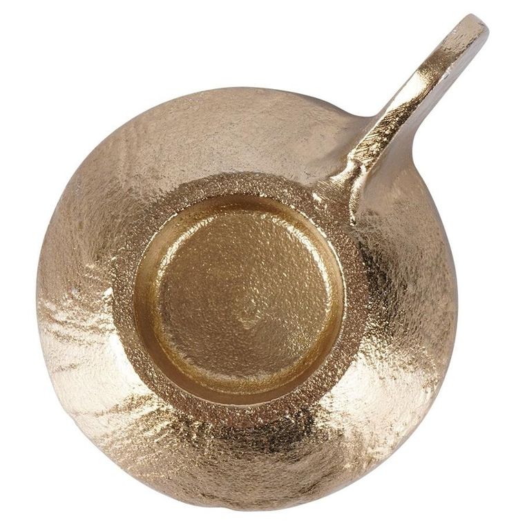 Home Styling Collection, świecznik aluminiowy, złoty, 12-9-5 cm