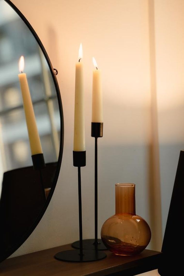 Home Styling Collection, świecznik metalowy, 20 cm