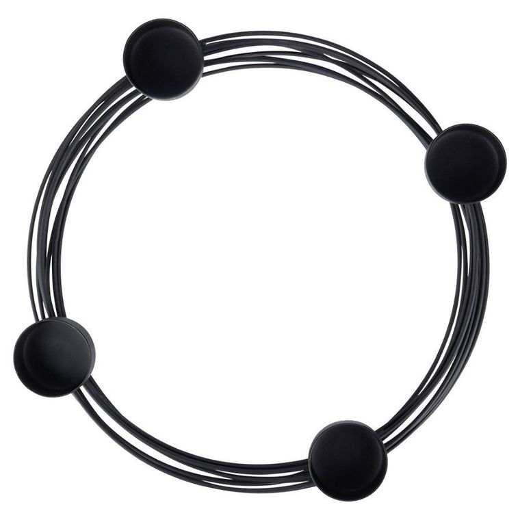 Home Styling Collection, świecznik metalowy czarny, na 4 świeczki, 28-3.5 cm