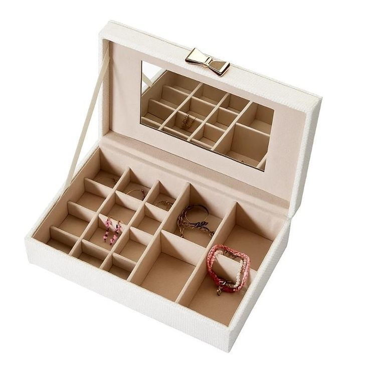 Home Styling Collection, szkatułka na biżuterię z kokardą, 25-7,5-15,5 cm