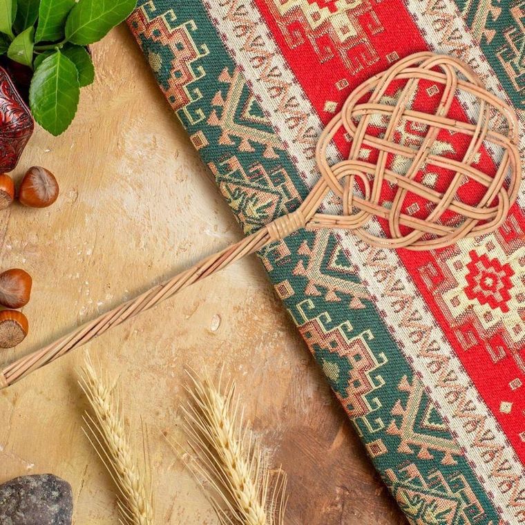 Home Styling Collection, trzepaczka rattanowa, 74 cm