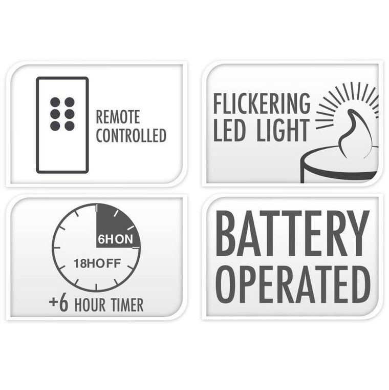 Home Styling Collection, woskowane świece stołowe z led, 27 cm