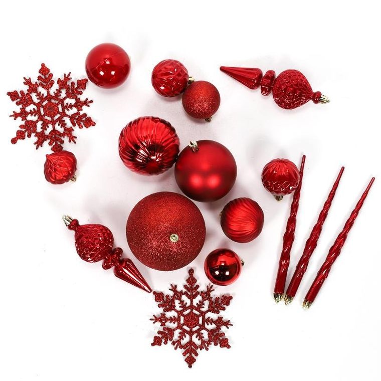 Home Styling Collection, zestaw ozdób świątecznych, 57 szt.