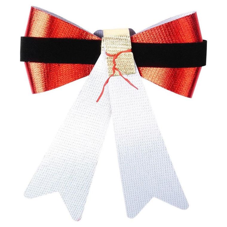 Home Styling Decoration, kokarda dekoracyjna świąteczna, 15-17 cm, 2 szt.