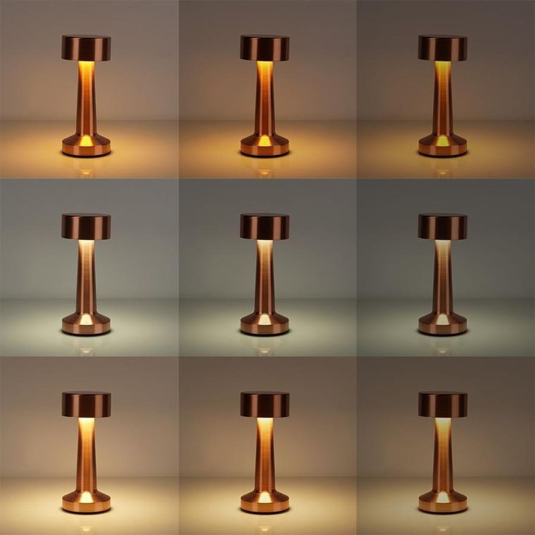 Home Styling Decoration, lampka stołowa, 21 LED, miedziana, 21 cm