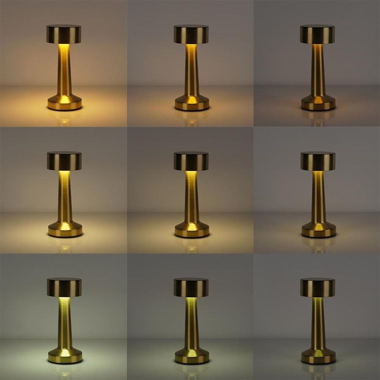 Home Styling Decoration, lampka stołowa, 21 LED, złota, 21 cm