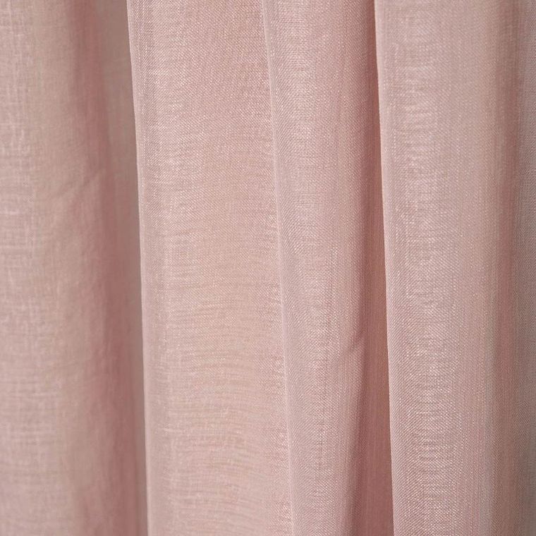 Homla, Adi, firanka, brudny róż z pomponikami, 140-250 cm