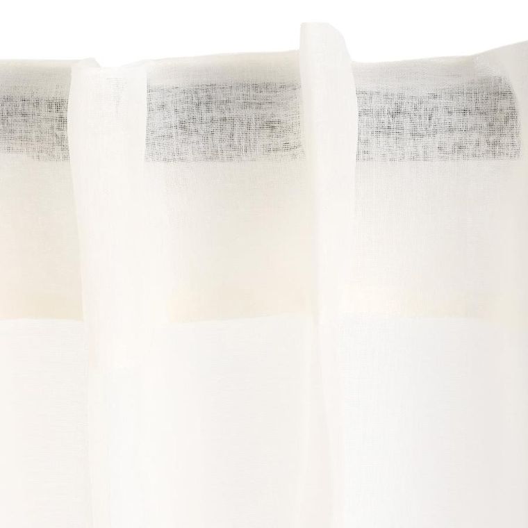 Homla, Adi, firanka, z pomponikami kremowa, 140-250 cm