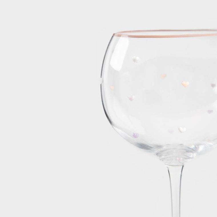 Homla, Amanti, kieliszek w serduszka, pękaty, 0,55l, 731747