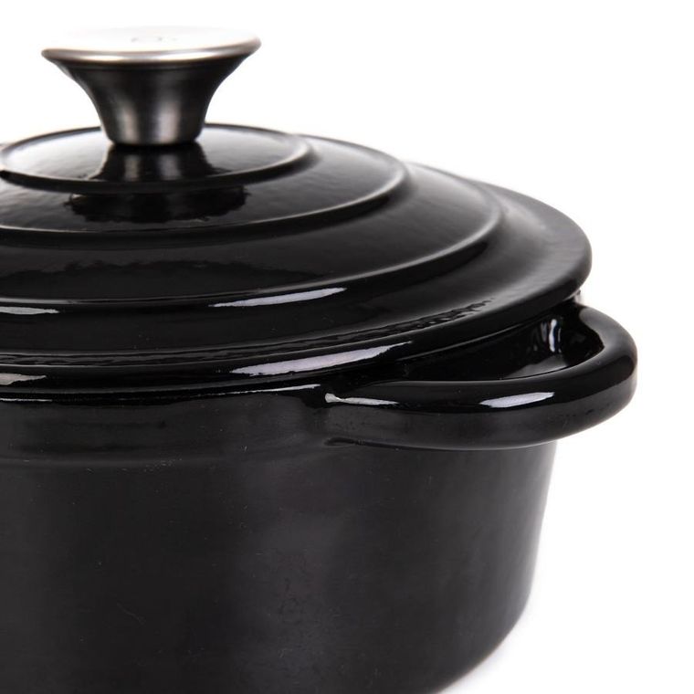 Homla, Andreas, garnek żeliwny, czarny, 4l