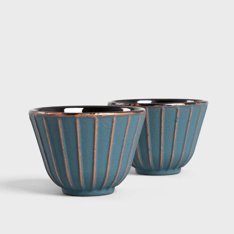 Homla, Andreas, zestaw do herbaty, żeliwny, niebiesko złoty, 4 szt., 744167