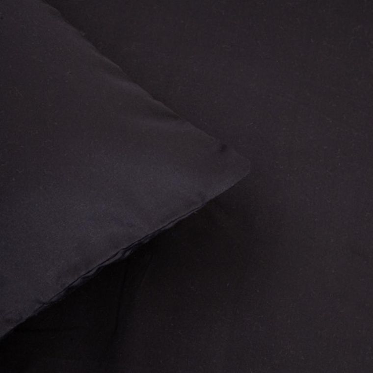 Homla, Bamsa, pościel, gładka z satyny bambusowej czarna, 200-220 cm