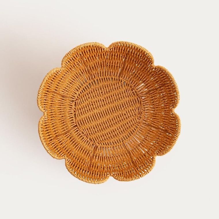 Homla, Brie, kosz, wiklinowy w kształcie kwiatka, 29-11 cm