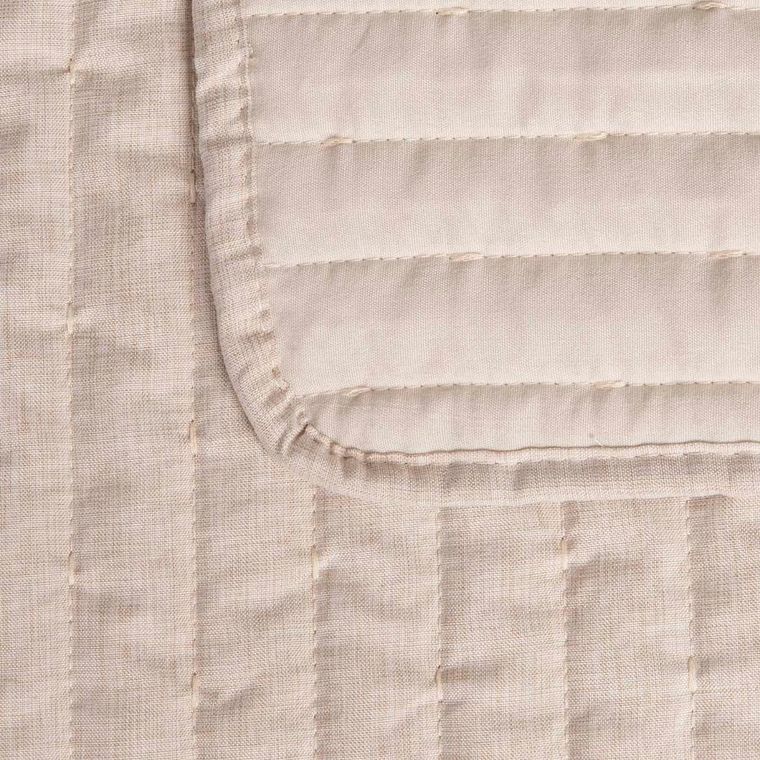 Homla, Bristles, narzuta, w pikowane pasy beżowa, 200-220 cm, 715709