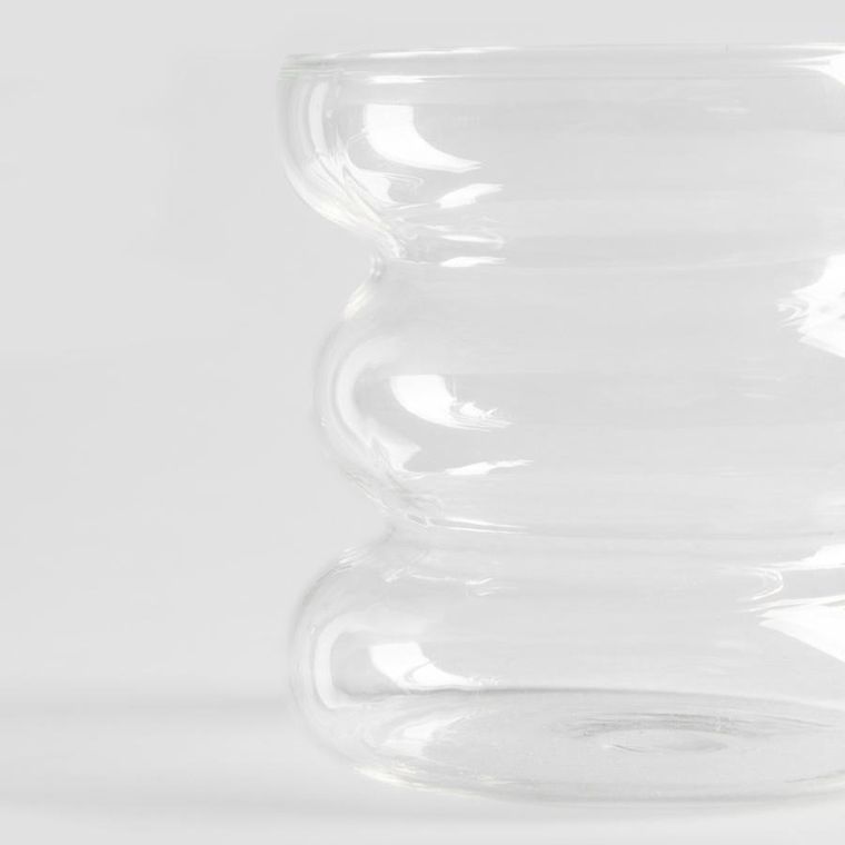 Homla, Bubbly, szklanka, transparentna, przekrzywiona, 0,45l, 739118