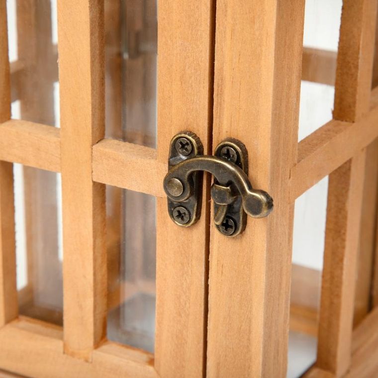 Homla, Burel, latarnia, drewniana, 12,5-12,5-31 cm