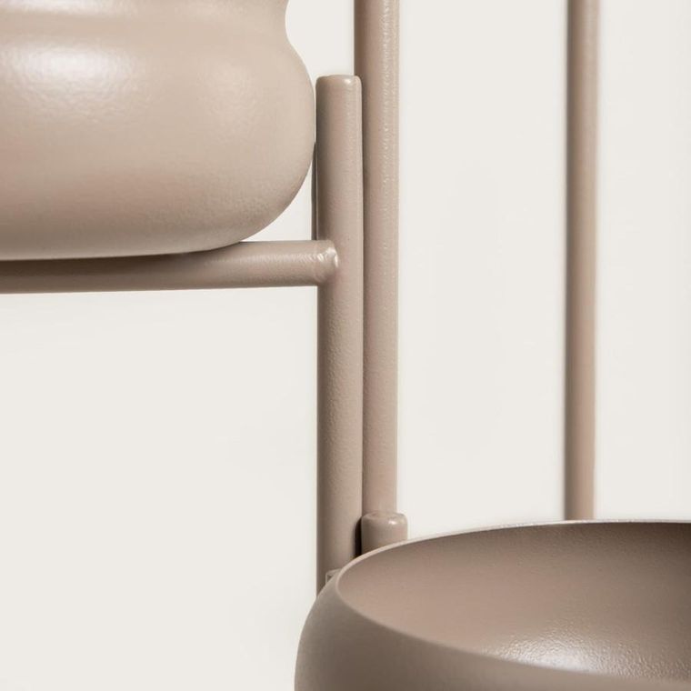 Homla, Buuble, kwietnik potrójny, beżowy, 36-25-60 cm