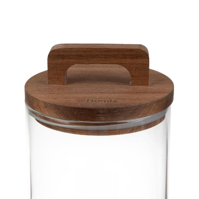 Homla, Carlos, pojemnik, duży z akacjowym uchwytem, 1,2l