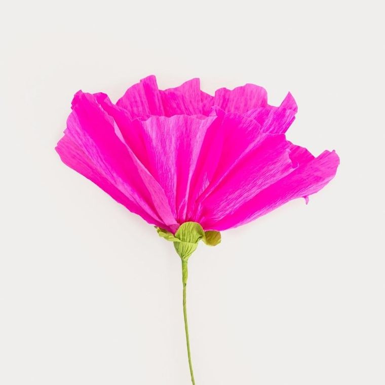 Homla, Carta, gałązka sztuczna, papierowa fuksjowa, 60 cm