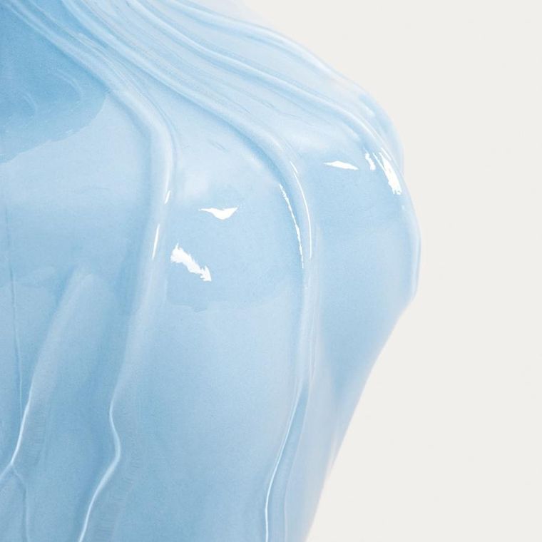 Homla, Coralia, wazon, szklany niebieski, 21-21-24 cm