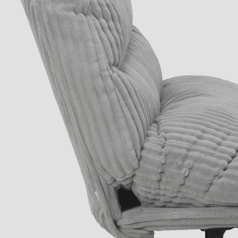 Homla, Cordivo, fotel, sztruksowy obrotowy, szary, 66-71-83 cm
