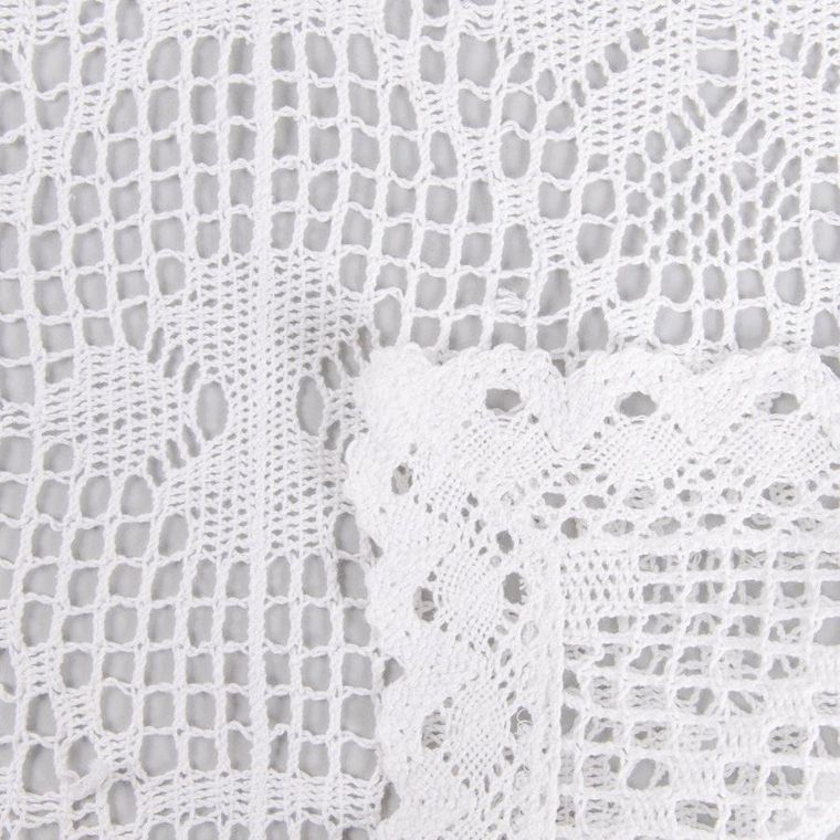 Homla, Crochet, obrus, szydełkowy, biały, 130-170 cm
