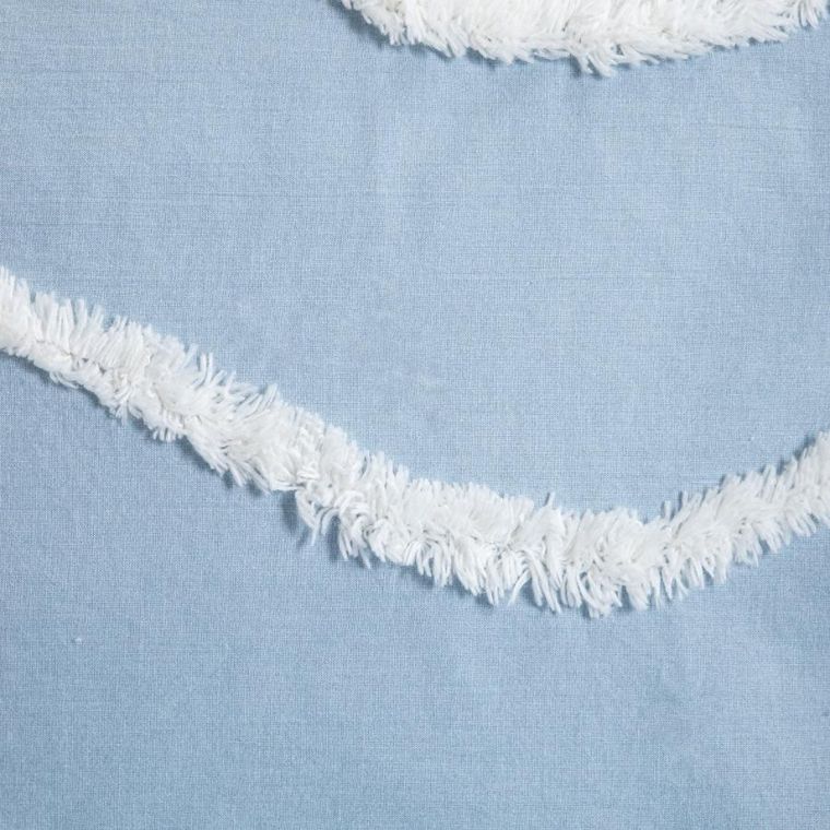 Homla, Delia, pościel, bawełniana niebieska z przeszyciami w kształcie fal, 160-200 cm