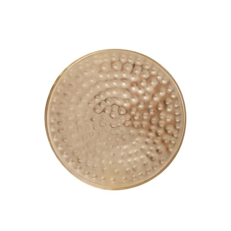 Homla, Dritto, taca dekoracyjna, młotkowana złota, 23-23-1,5 cm, 859125
