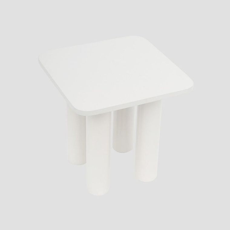 Homla, Druva, stolik kawowy, biały, 40-40-40 cm