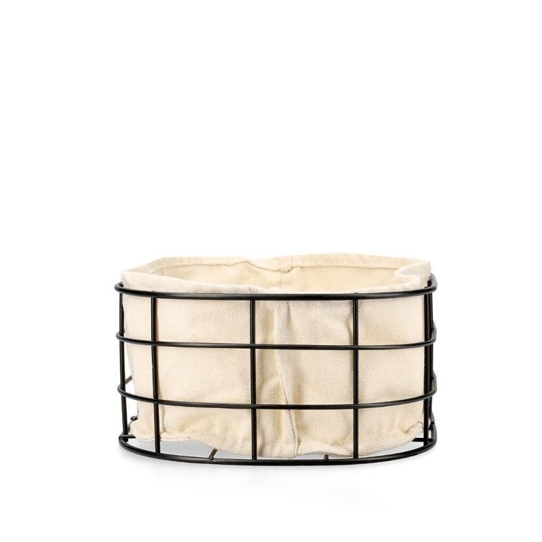 Homla, Duncan, koszyk, bawełniany, czarny, 25-20 cm