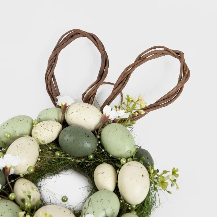 Homla, Easter Joy, stroik wielkanocny z jajkami i uszami, 40-23-8 cm, 725616