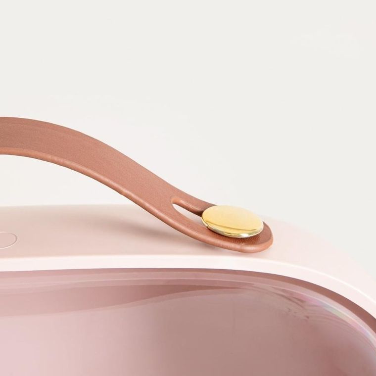 Homla, Eleni, kuferek, na kosmetyki beżowy, 27-18-33,5 cm