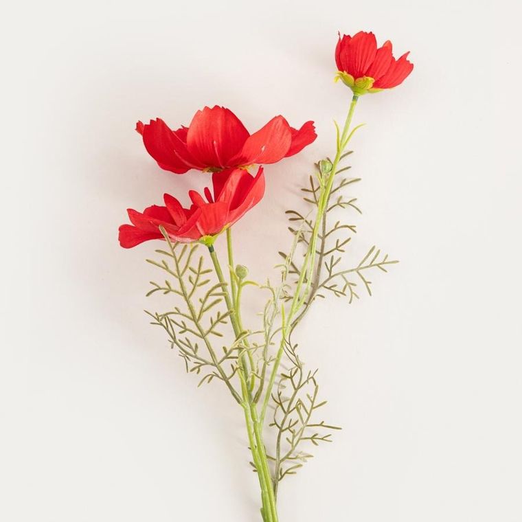 Homla, Emra, gałązka sztuczna, maki czerwone, 76 cm