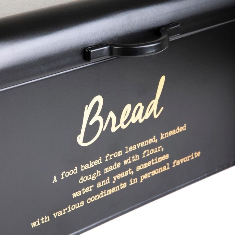 Homla, Escille, chlebak, metalowy czarny, 33-19-15 cm