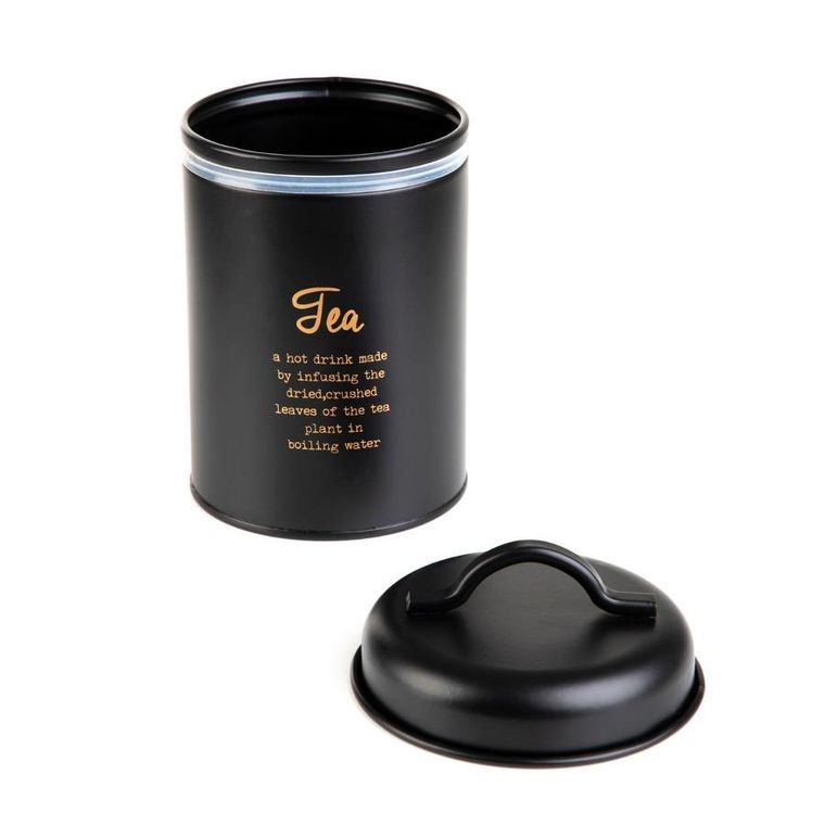 Homla, Escille, pojemnik na herbatę czarny, 14-10 cm