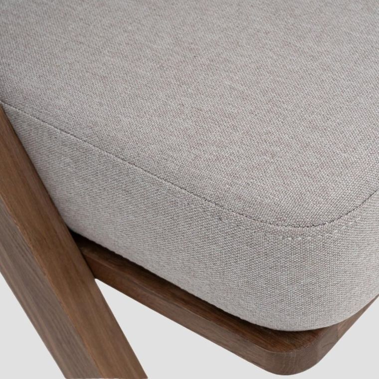 Homla, Fedele, fotel, drewniany dębowy z rattanem, brązowy, 63-75-75 cm