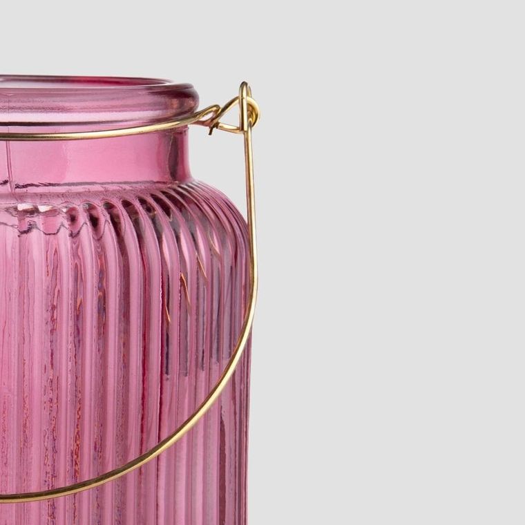 Homla, Fig, lampion, różowy, 10 x 11 cm