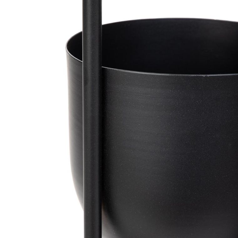 Homla, Floero, kwietnik, metalowy, czarny, 49-14-80 cm