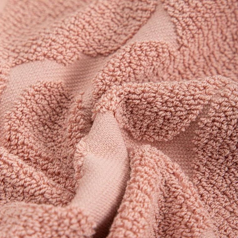 Homla, Flores, ręcznik, różowy żakardowy, 100-150 cm