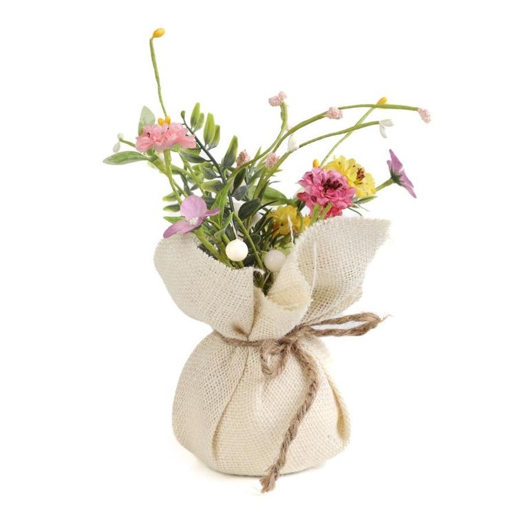 Homla, Flos, roślina sztuczna, z kolorowymi kwiatuszkami, 30 cm