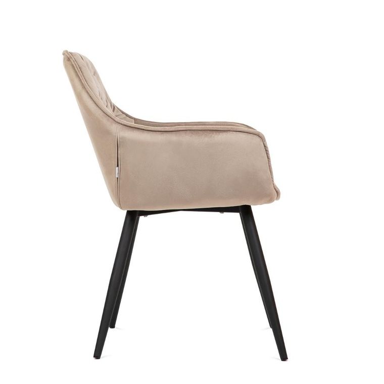 Homla, Flossi, Krzesło welurowe beżowe 57-63-84 cm