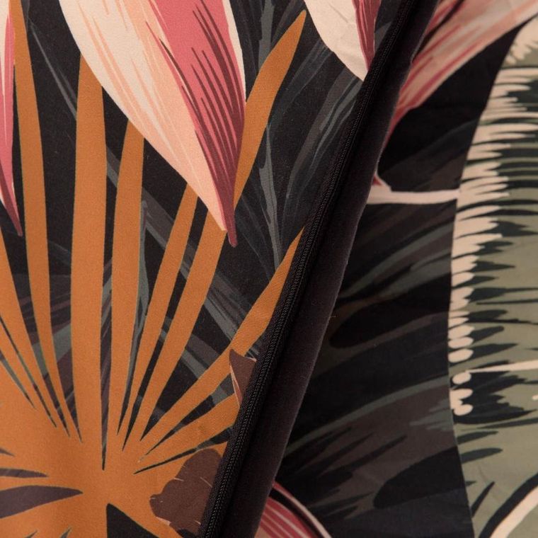 Homla, Fonce, Pościel z mikrofibry czarna w liście, 160-200 cm, SS23 825496