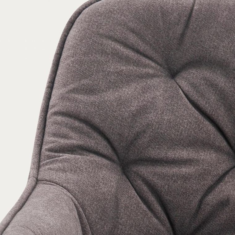 Homla, Fussy, krzesło, w tkaninie, szare, 57-63-84 cm