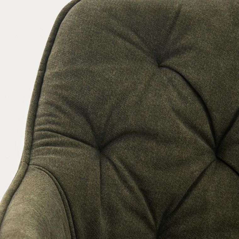 Homla, Fussy, krzesło, w tkaninie, zielone, 57-63-84 cm