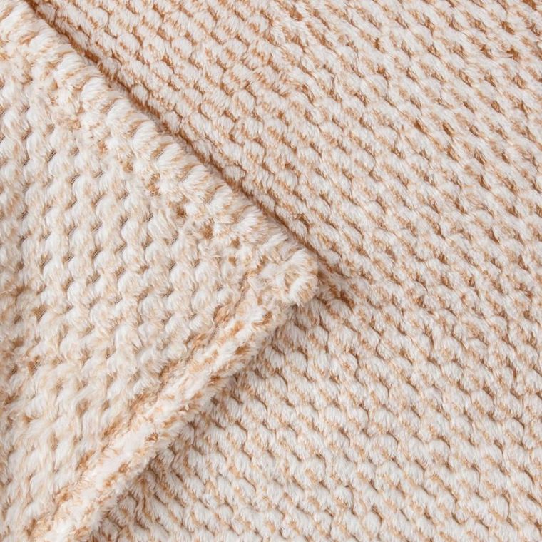 Homla, Galen, koc, gruby beżowy z efektem ombre, 150-200 cm