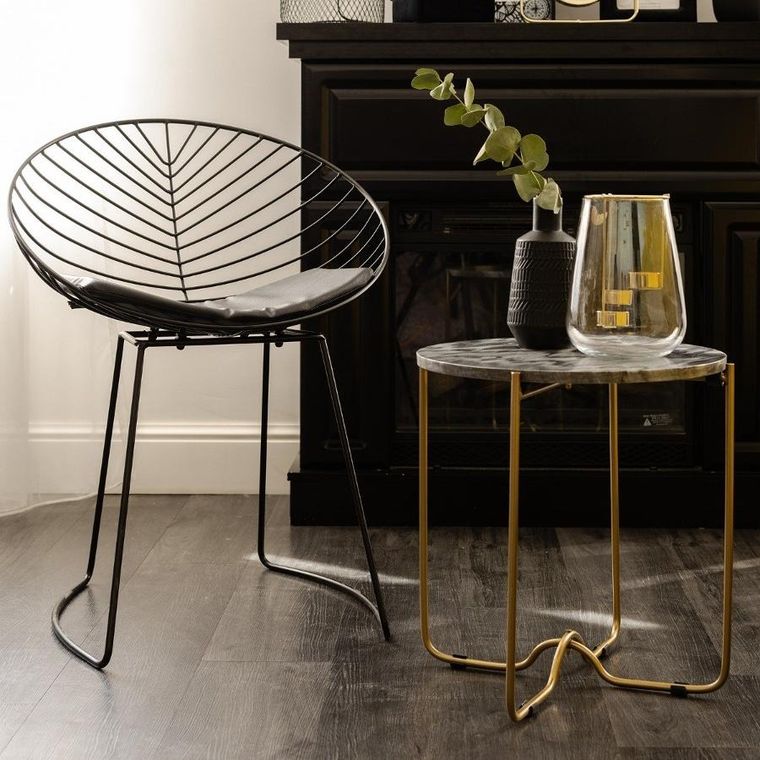 Homla, Galia, lampion szklany, złoty, 15-20 cm